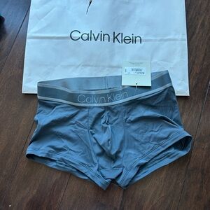 Calvin Klein Microfiber low rise  Trunk - dark blue /grey soft stretch